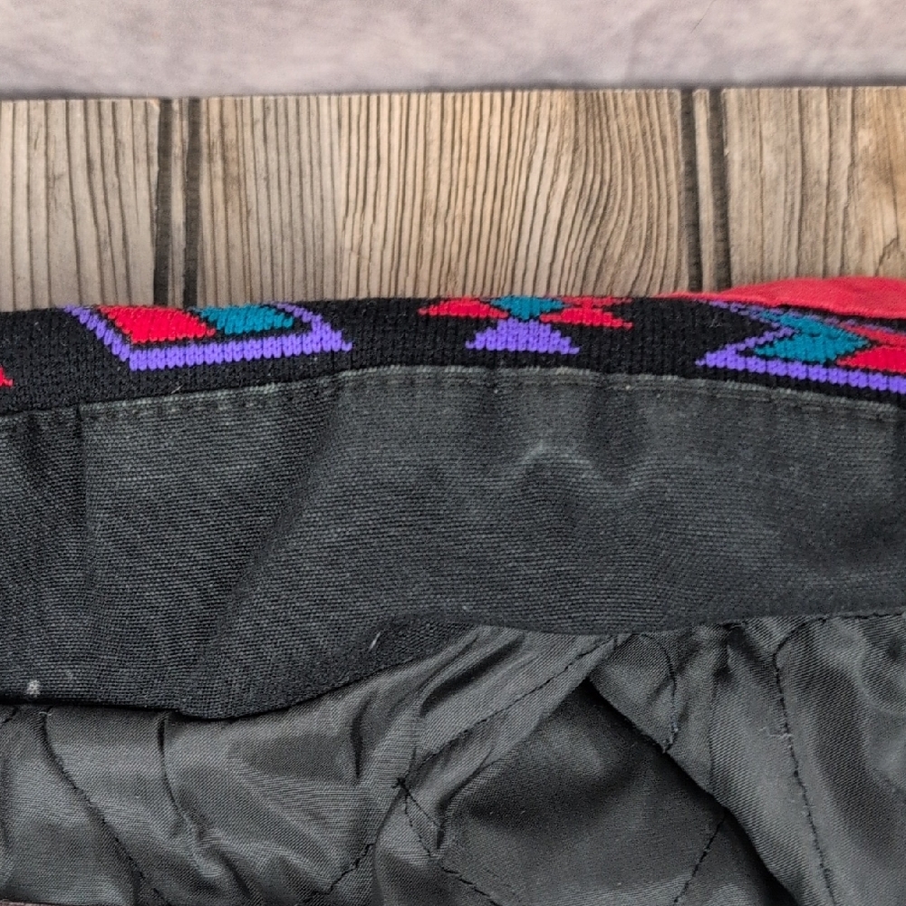VTG Davis James Southwestern Aztec Pattern Western Bomber Jacket - Made in USA​ - Picture 8 of 14